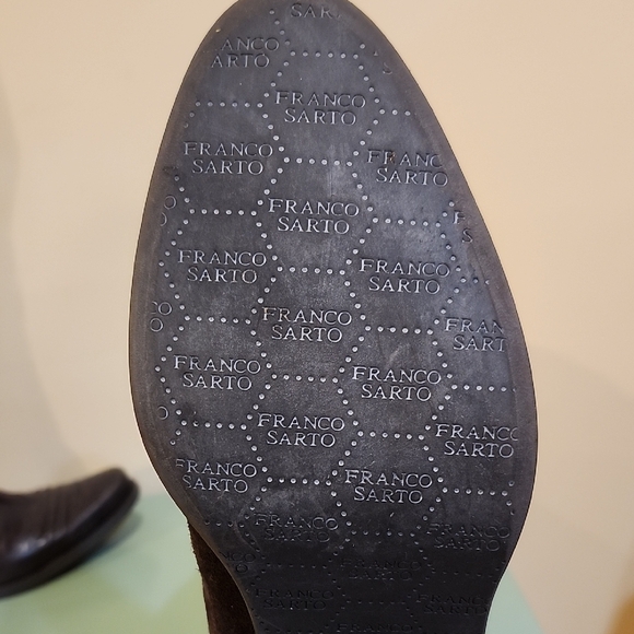 Franco Sarto Dark Brown Heeled Boots - Picture 2 of 10